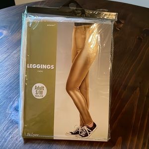 NEW Gold Leggings Adult S/M